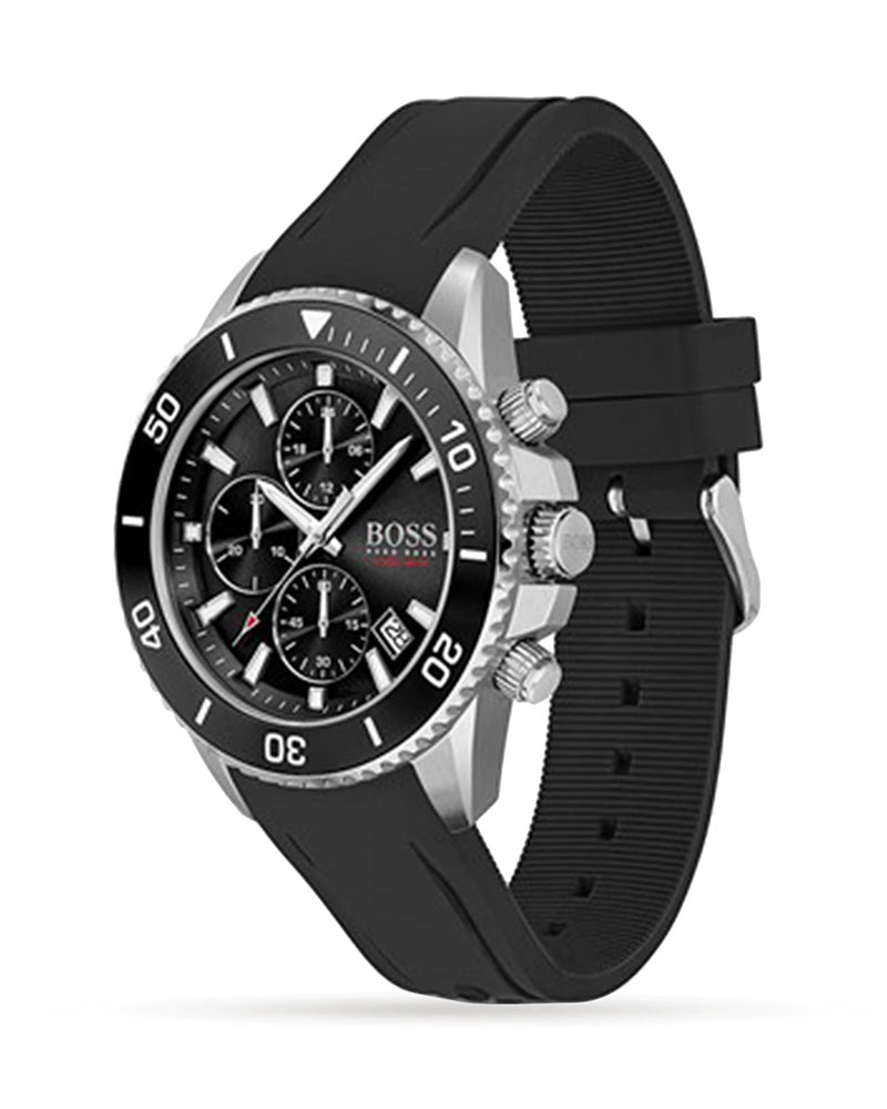 Buy Hugo Boss Admiral Analog Black Dial Black Silicone Strap Men's Watch - 1513912 in Pakistan