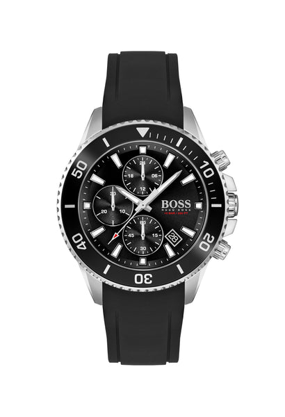 Buy Hugo Boss Admiral Analog Black Dial Black Silicone Strap Men's Watch - 1513912 in Pakistan