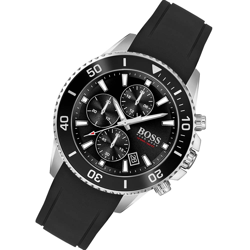 Buy Hugo Boss Admiral Analog Black Dial Black Silicone Strap Men's Watch - 1513912 in Pakistan