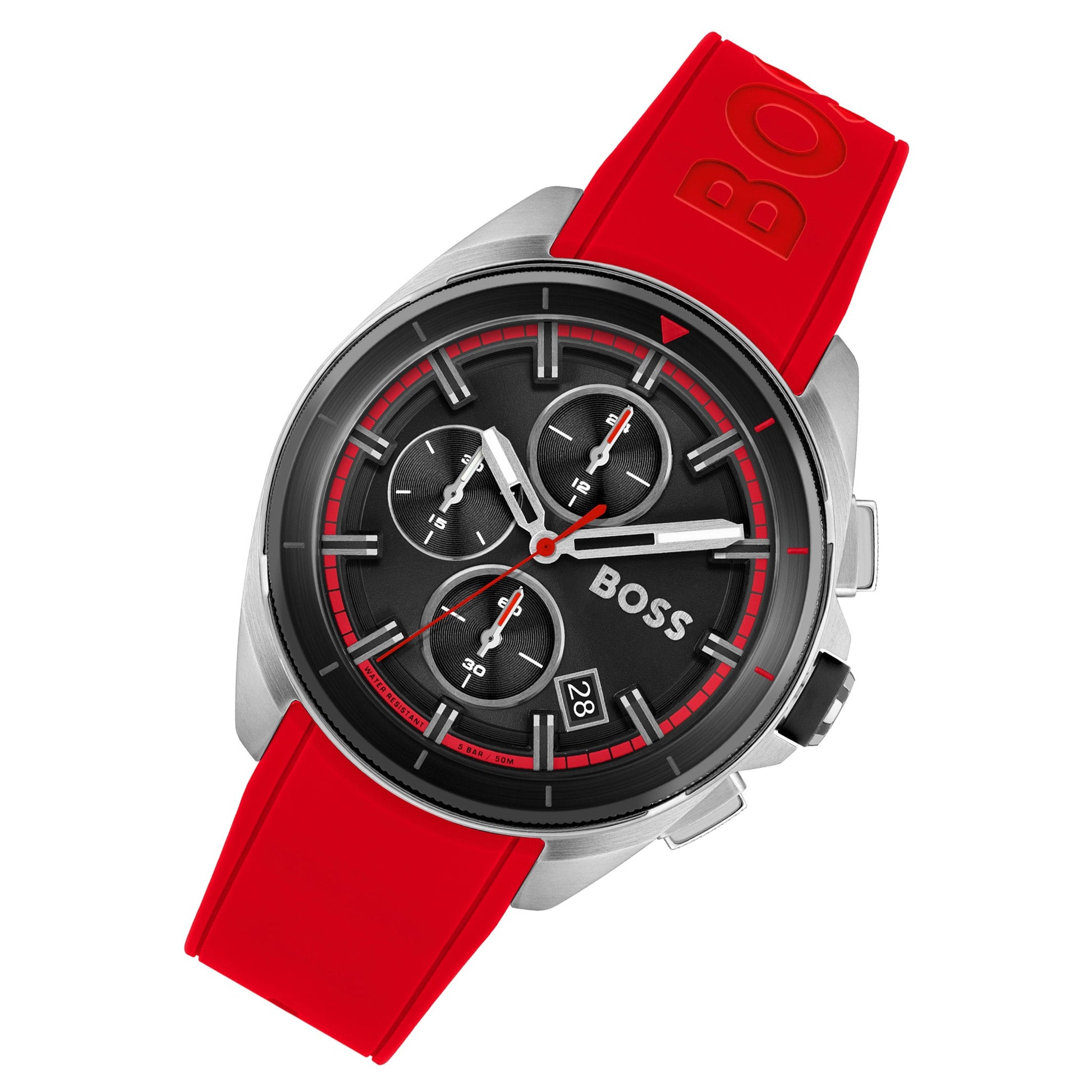 Buy Hugo Boss Mens Volane Red Chronograph Watch - 1513959 in Pakistan