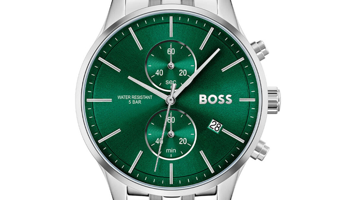 Buy Hugo Boss Mens Quartz Silver Stainless Steel Green Dial 42mm Watch - 1513975 in Pakistan