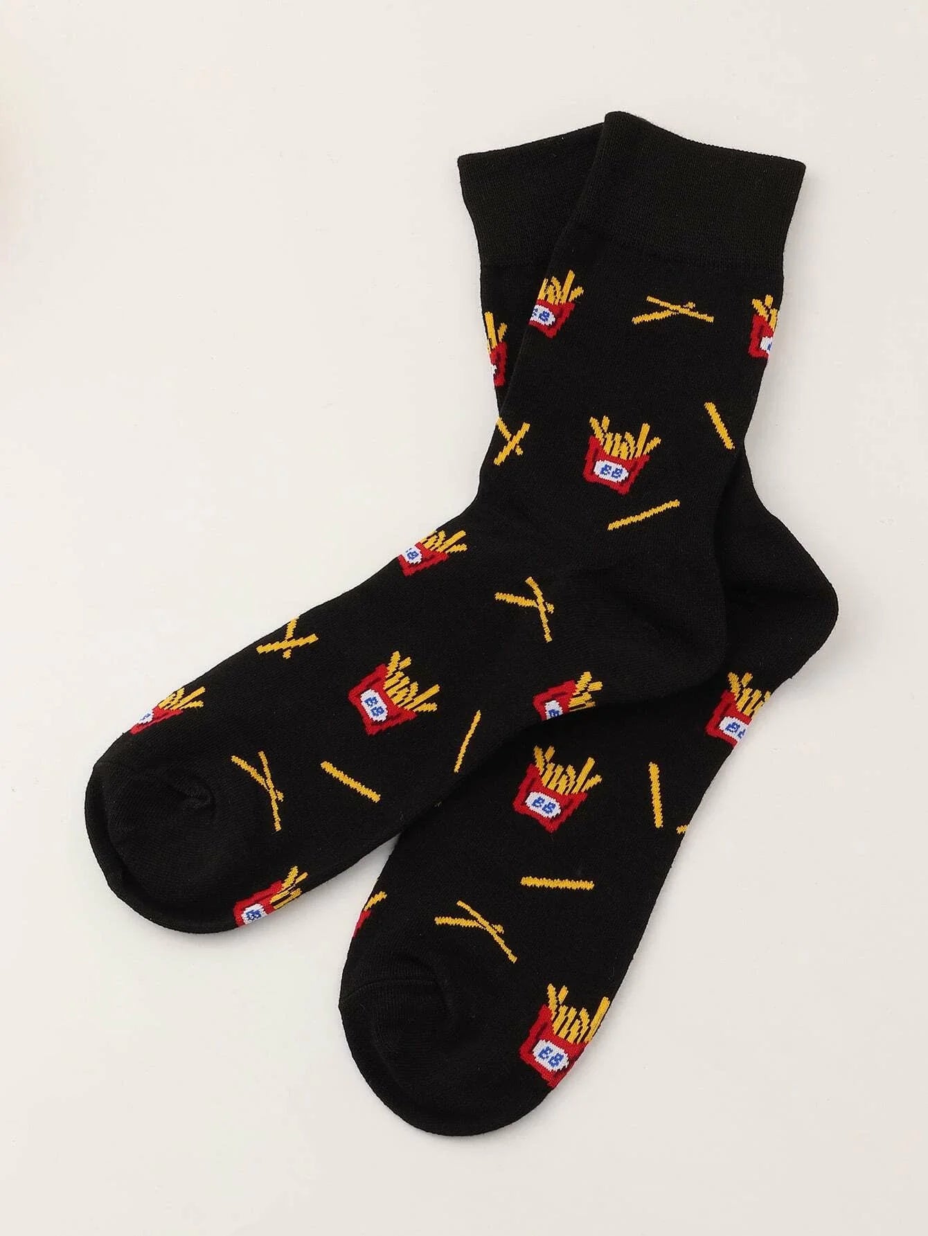 Buy Shein 1pair French Fries Pattern Socks in Pakistan