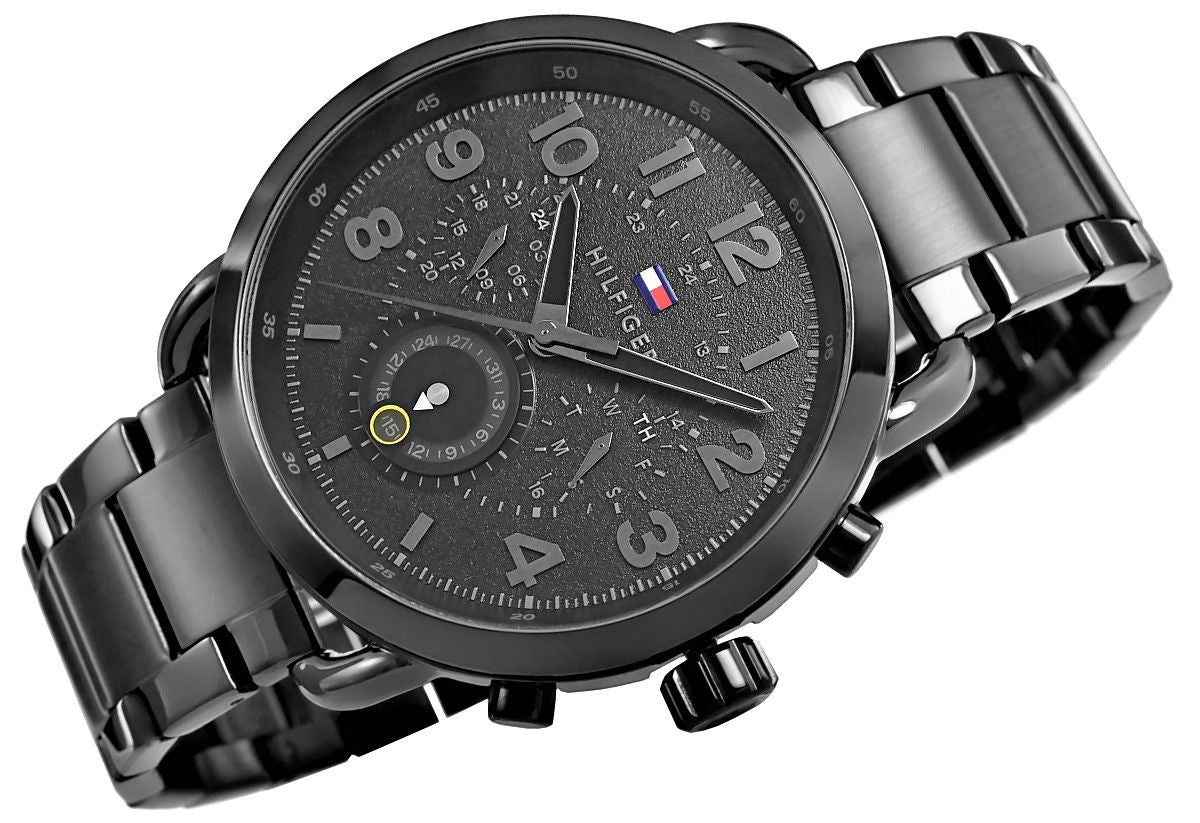 Buy Tommy Hilfiger Mens Quartz Stainless Steel Black Dial 46mm Watch - 1791423 in Pakistan