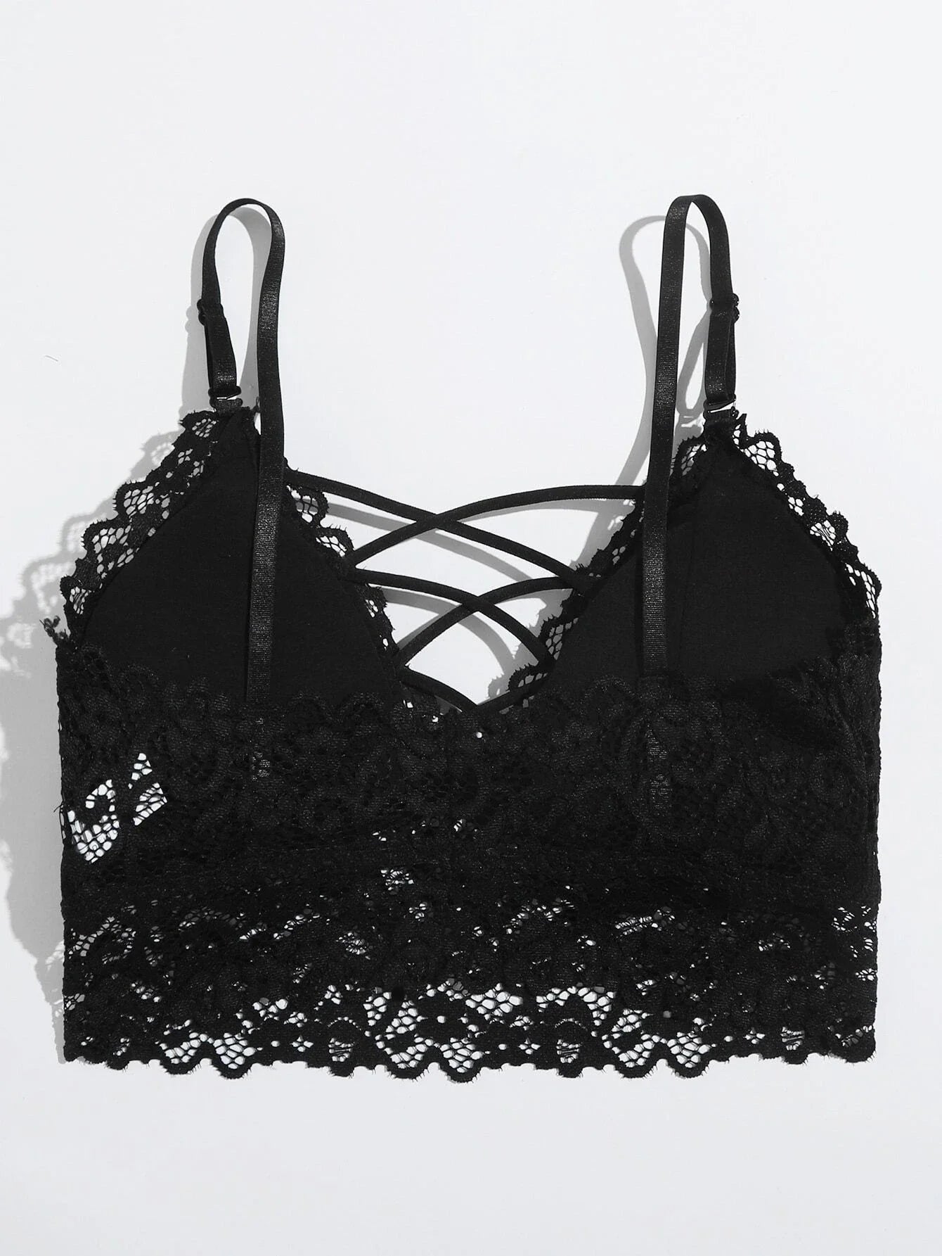 Buy SHEIN Lattice Front Lace Bralet in Pakistan