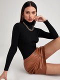 Buy Shein Turtleneck Ribbed Knit Sweater in Pakistan