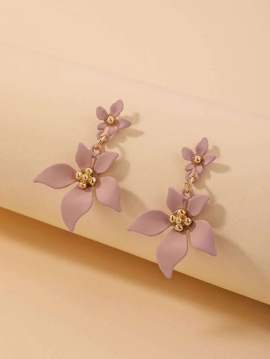 Buy Shein Flower Decor Drop Earrings in Pakistan