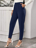 Buy SHEIN High-Rise Slant Pocket Tapered Pants in Pakistan