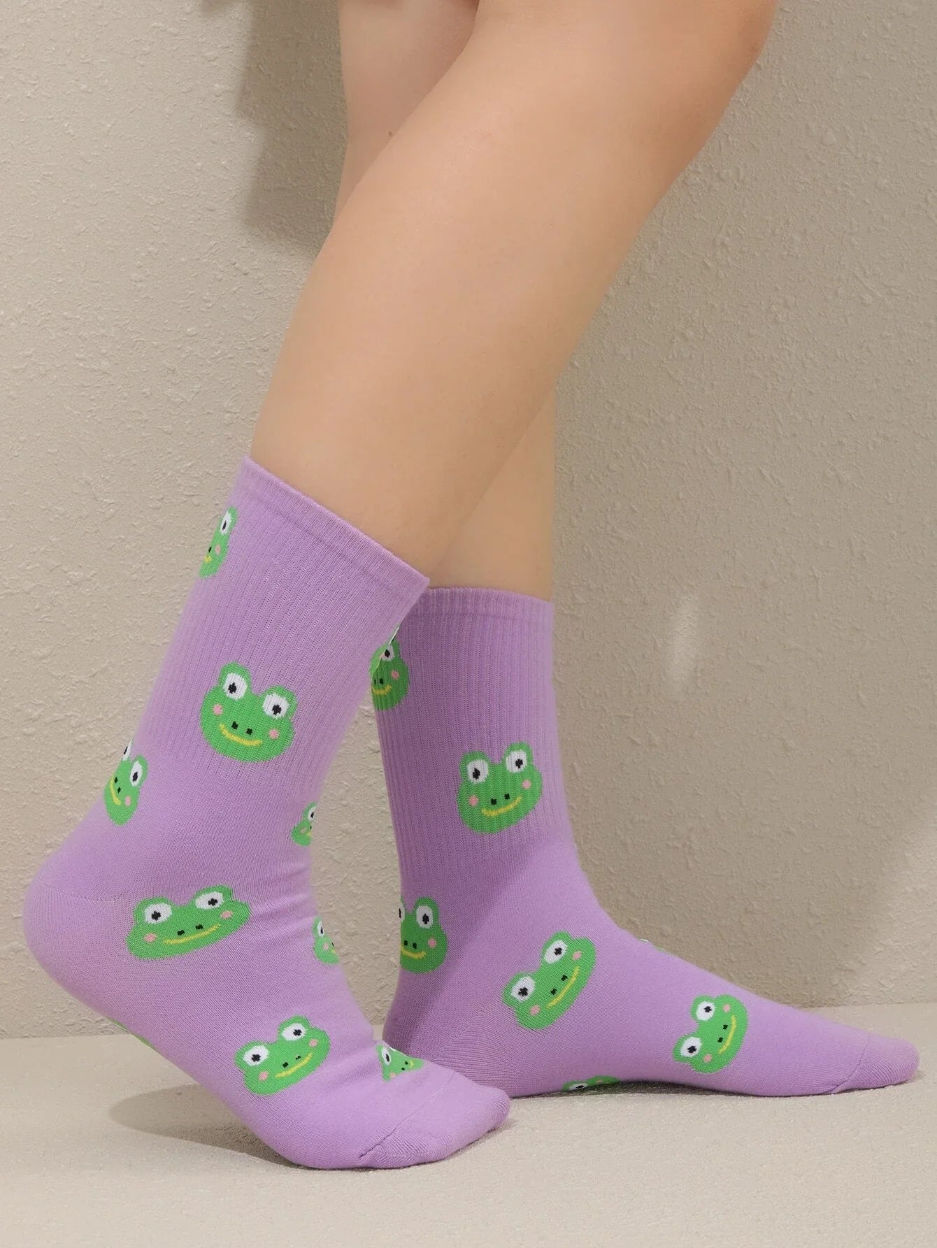 Buy Shein Frog Print Crew Socks in Pakistan