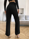 Buy SHEIN BAE Solid High Rise Tailored Pants in Pakistan