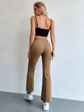 Buy Shein Seam Front High Waist Flare Leg Pants in Pakistan