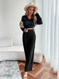 Buy SHEIN Unity High Waist Fold Pleated Pants in Pakistan