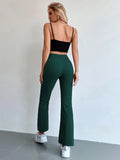 Buy Shein Seam Front High Waist Flare Leg Pants in Pakistan