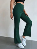 Buy Shein Seam Front High Waist Flare Leg Pants in Pakistan