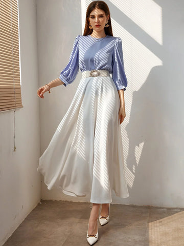 Buy SHEIN Mulvari Solid High Waisted Flared Skirt in Pakistan