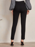 Buy SHEIN Unity Single Button Split Hem Skinny Pants in Pakistan