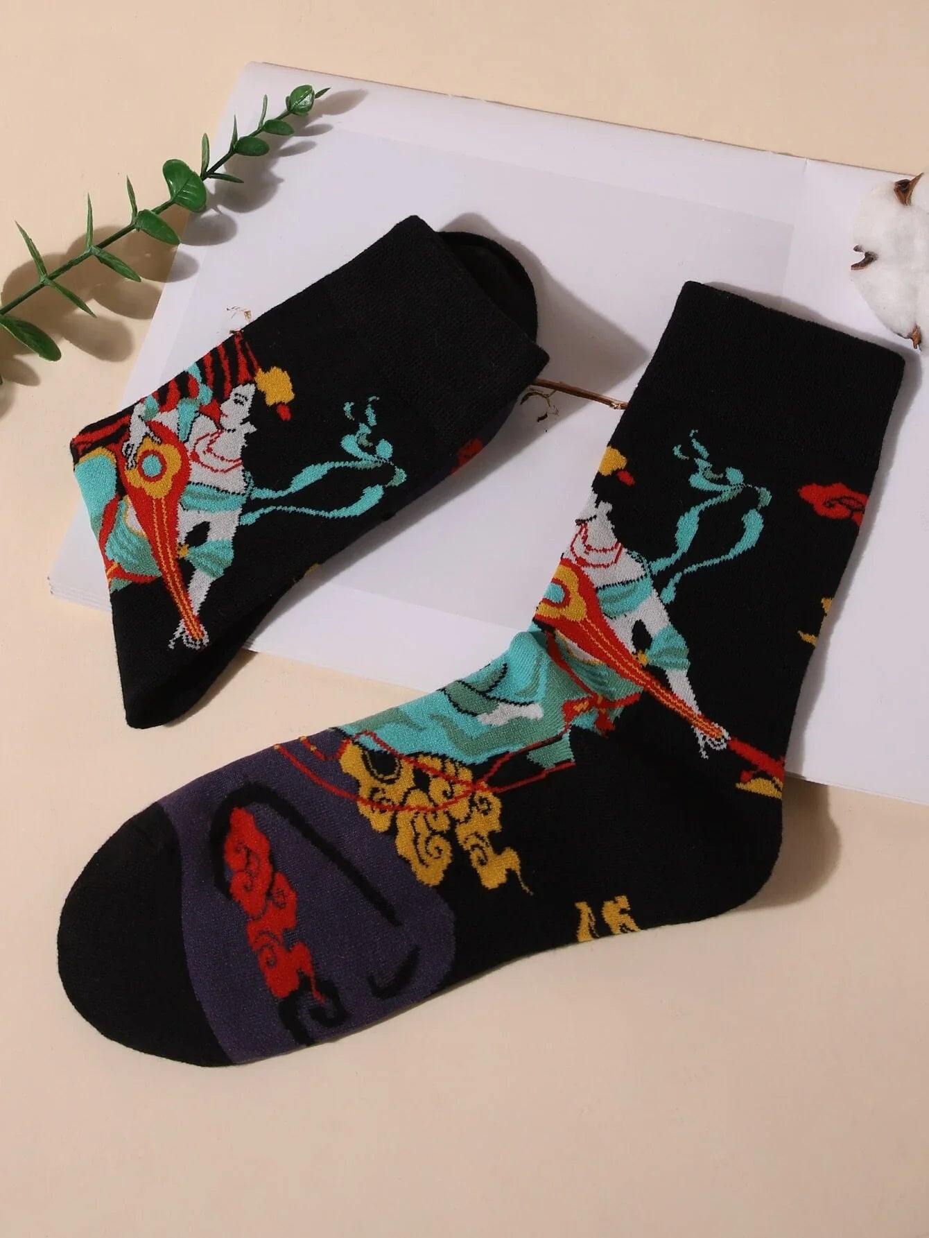 Buy Shein Figure Graphic Crew Socks in Pakistan