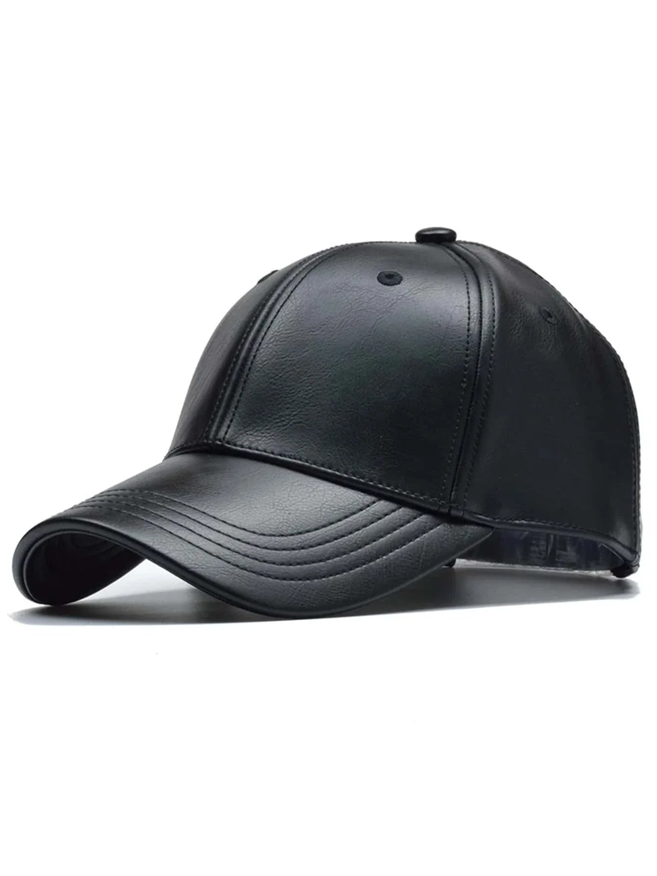 Buy Shein Men Solid PU Baseball Cap in Pakistan