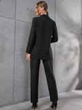 Buy SHEIN Frenchy Lapel Neck Double Breasted Blazer & Tailored Pants in Pakistan