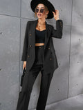 Buy SHEIN Frenchy Lapel Neck Double Breasted Blazer & Tailored Pants in Pakistan