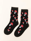 Buy Shein Mushroom Print Crew Socks in Pakistan