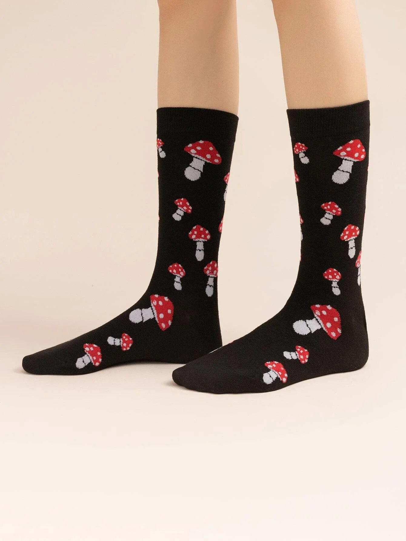 Buy Shein Mushroom Print Crew Socks in Pakistan