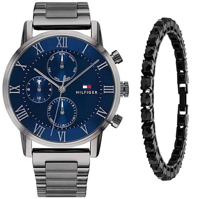 Buy Tommy Hilfiger Mens Quartz Stainless Steel Blue Dial 44mm Watch - 1791456 in Pakistan