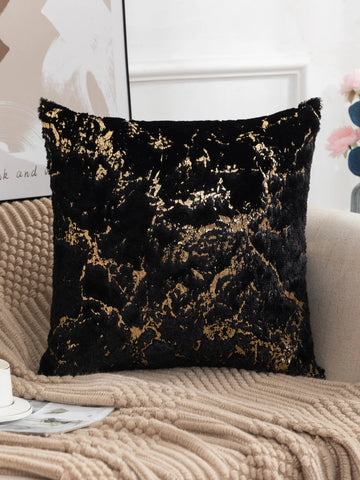 Buy Shein Metallic Pattern Plush Cushion Cover Without Filler in Pakistan