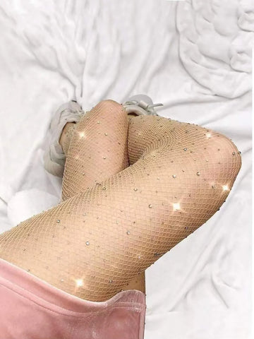 Buy SHEIN Rhinestone Decor Fishnet Tights in Pakistan