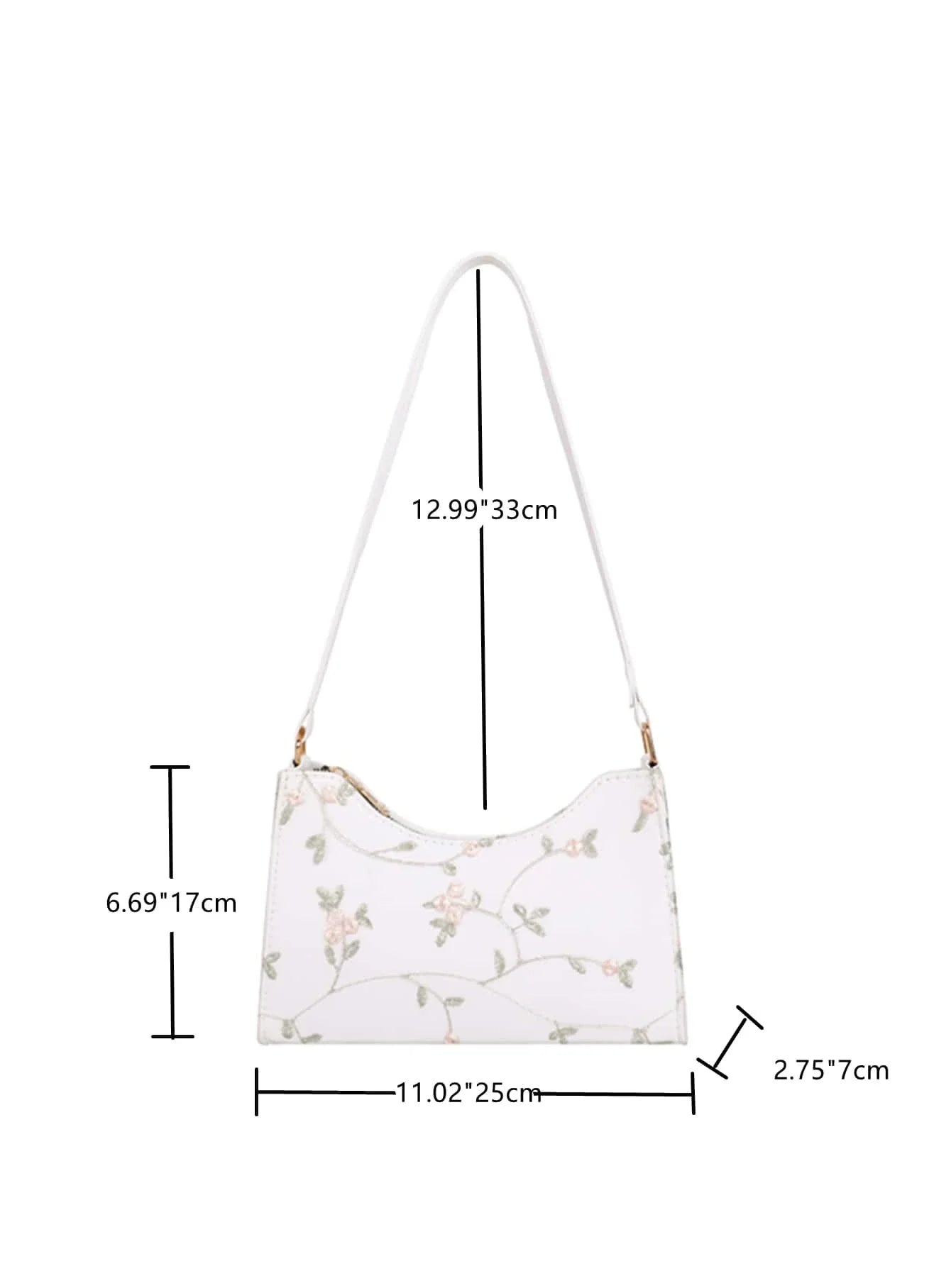 Buy SHEIN Floral Embroidery Baguette Bag in Pakistan