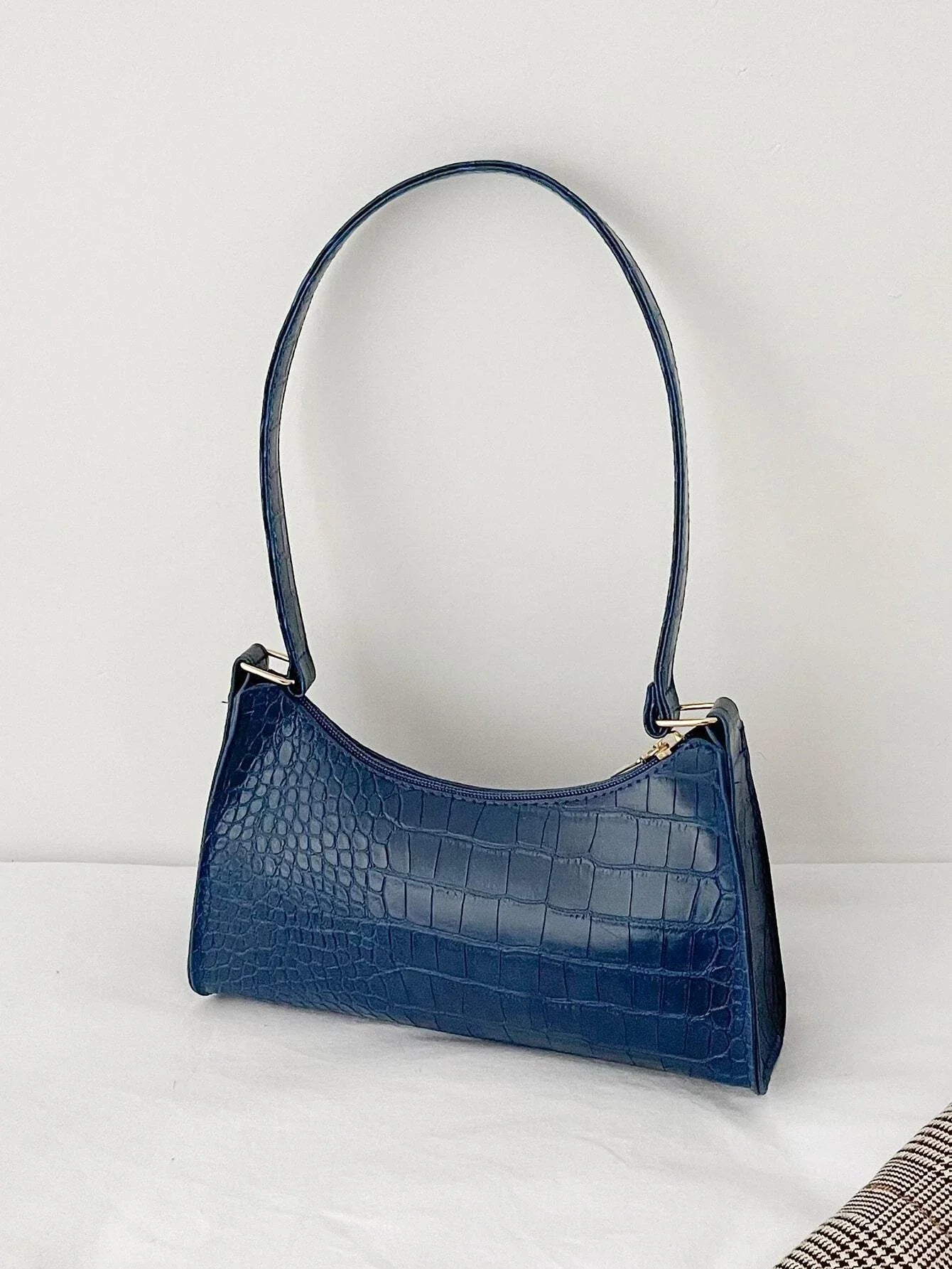 Buy SHEIN Crocodile Embossed Baguette Bag in Pakistan