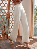 Buy SHEIN Unity Split Hem Wide Leg Pants in Pakistan