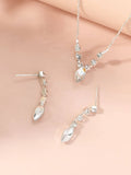 Buy Shein 3pcs Rhinestone Decor Jewelry Set in Pakistan