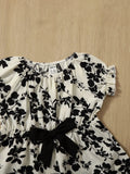 Buy SHEIN Baby Floral Print Puff Sleeve Bow Front Dress in Pakistan