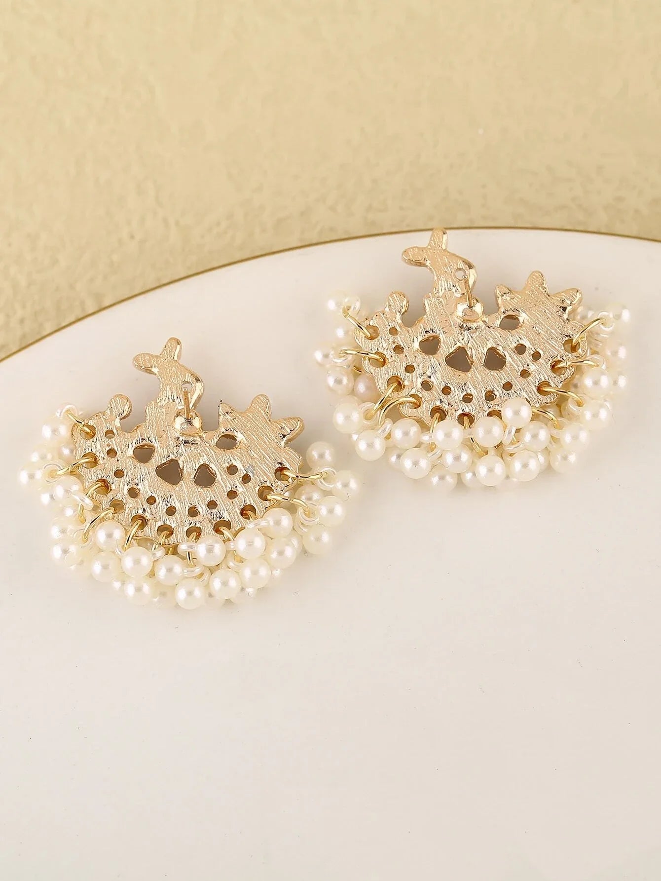 Buy SHEIN EMERY ROSE Faux Pearl Tassel Drop Earrings in Pakistan