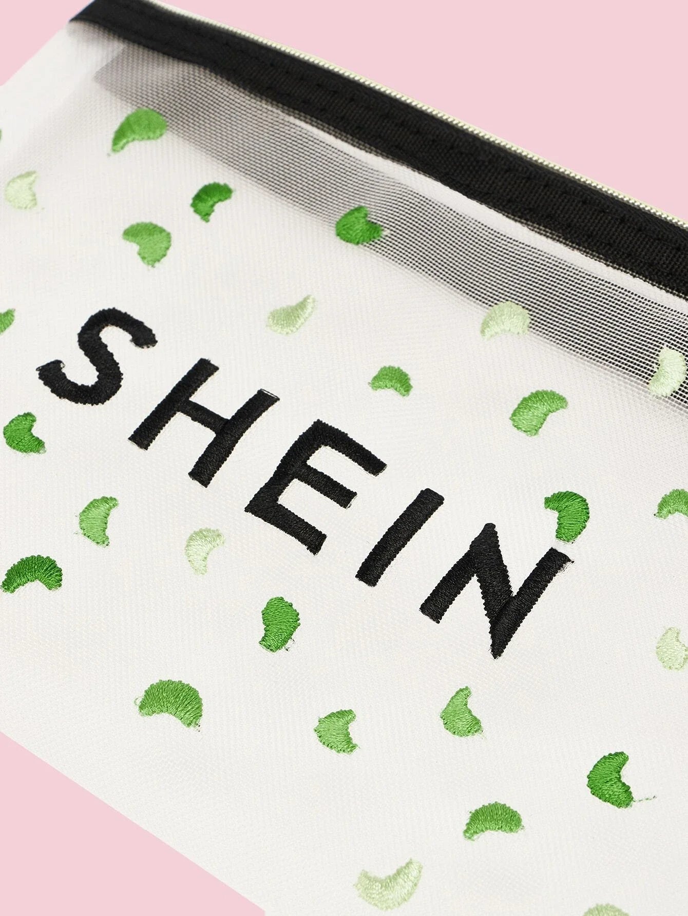 Buy SHEIN Letter Graphic Embroidery Detail Clutch in Pakistan