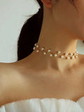 Buy Faux Pearl Decor Choker in Pakistan