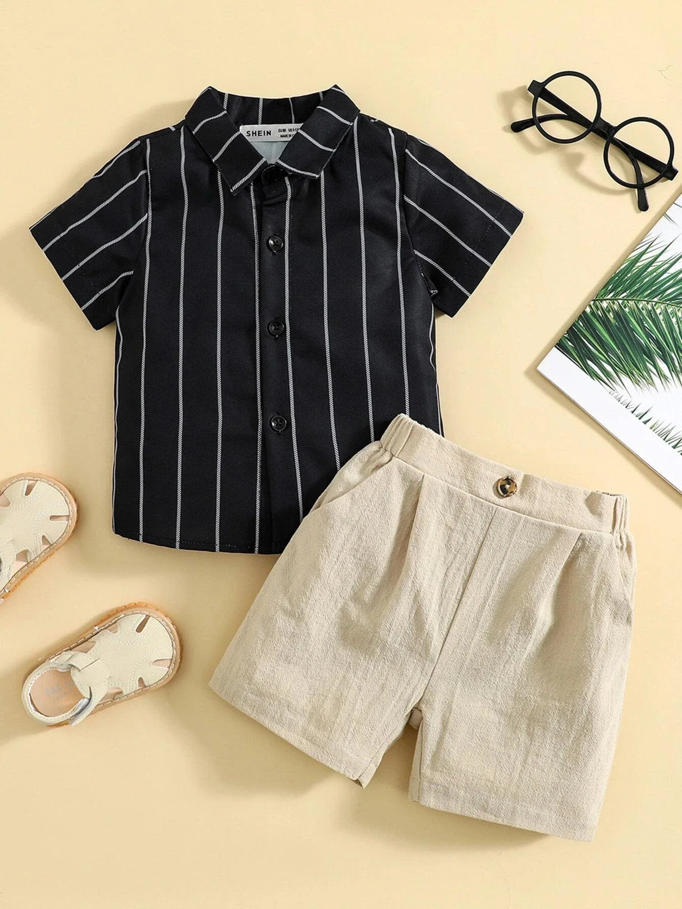 Buy SHEIN Baby Boy Stripe Shirt & Shorts in Pakistan