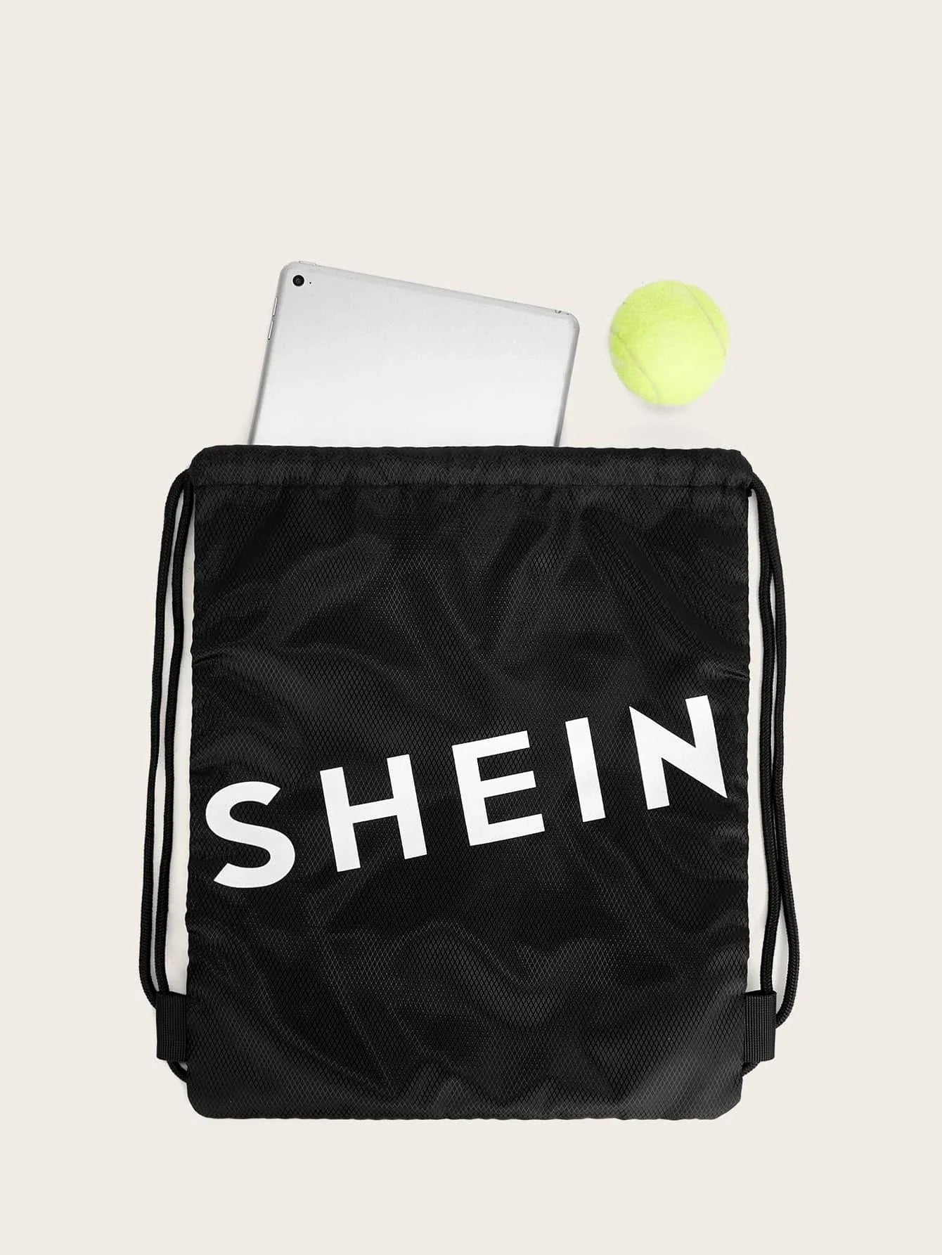 Buy SHEIN Letter Graphic Drawstring Backpack in Pakistan