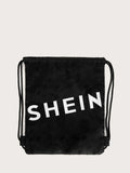 Buy SHEIN Letter Graphic Drawstring Backpack in Pakistan