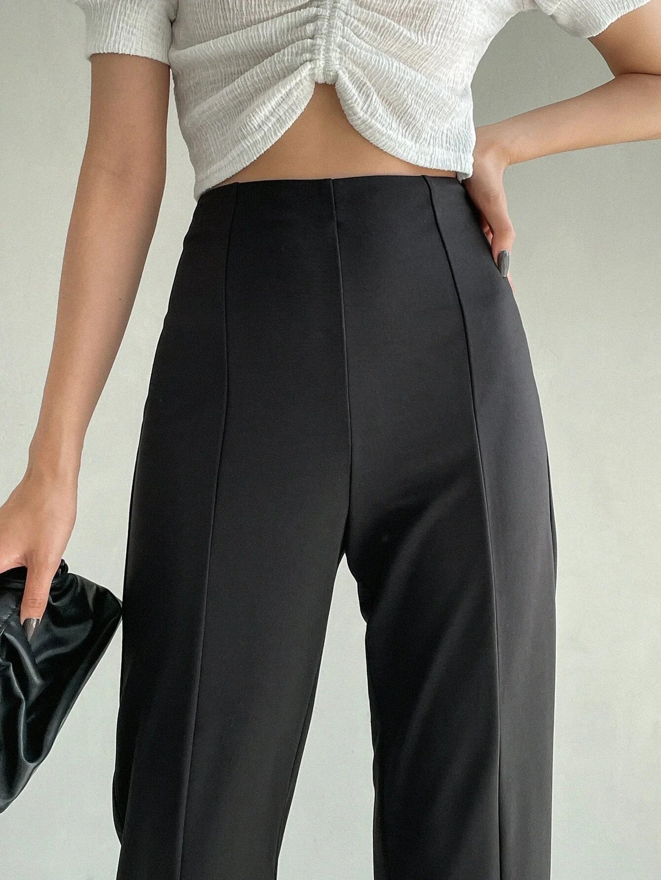 Buy SHEIN Dazy-Less Slit Hem High Waist Pants in Pakistan