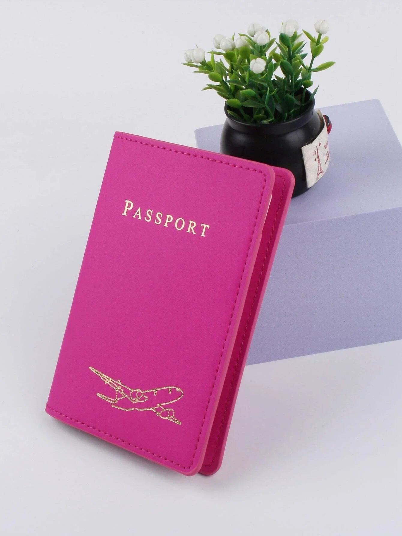 Buy Shein Plane & Letter Graphic Passport Case in Pakistan