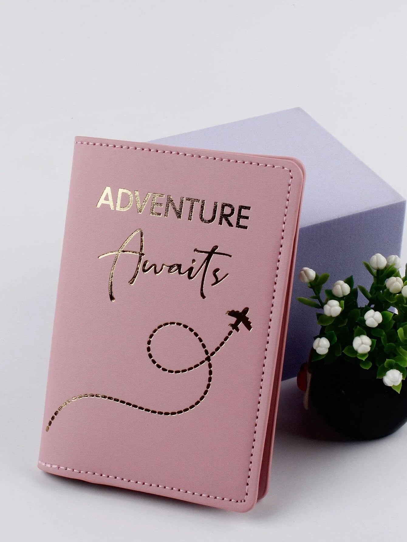 Buy Shein Metallic Letter Graphic Passport Case in Pakistan