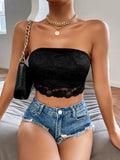 Buy SHEIN SXY Backless Lace Crop Tube Top in Pakistan