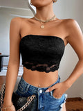 Buy SHEIN SXY Backless Lace Crop Tube Top in Pakistan