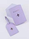 Buy Shein Plane & Letter Graphic Passport Case With Luggage Tag in Pakistan