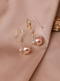 Buy Shein Rhinestone & Faux Pearl Drop Earrings in Pakistan