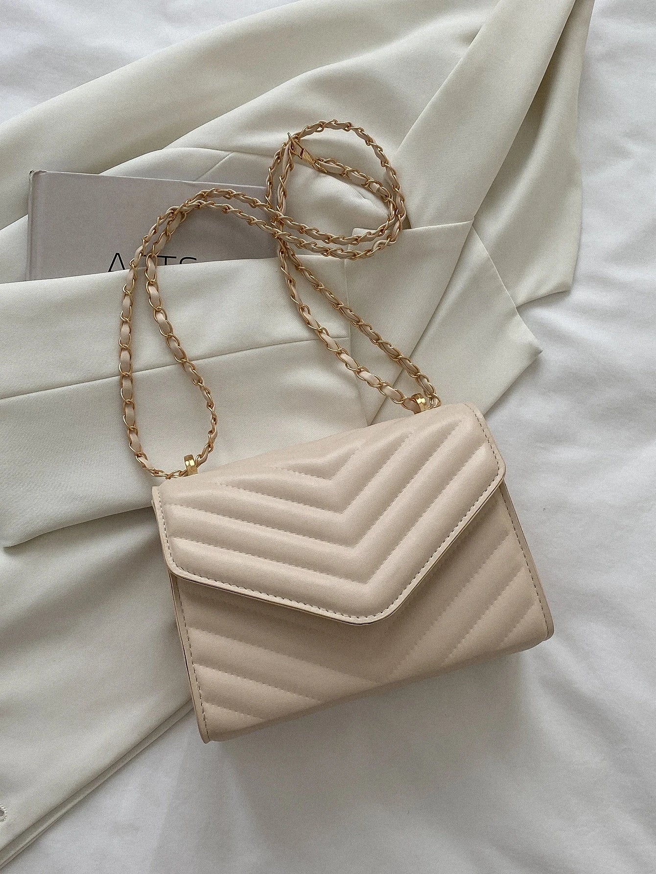 Buy SHEIN Mini Chevron Flap Square Bag in Pakistan