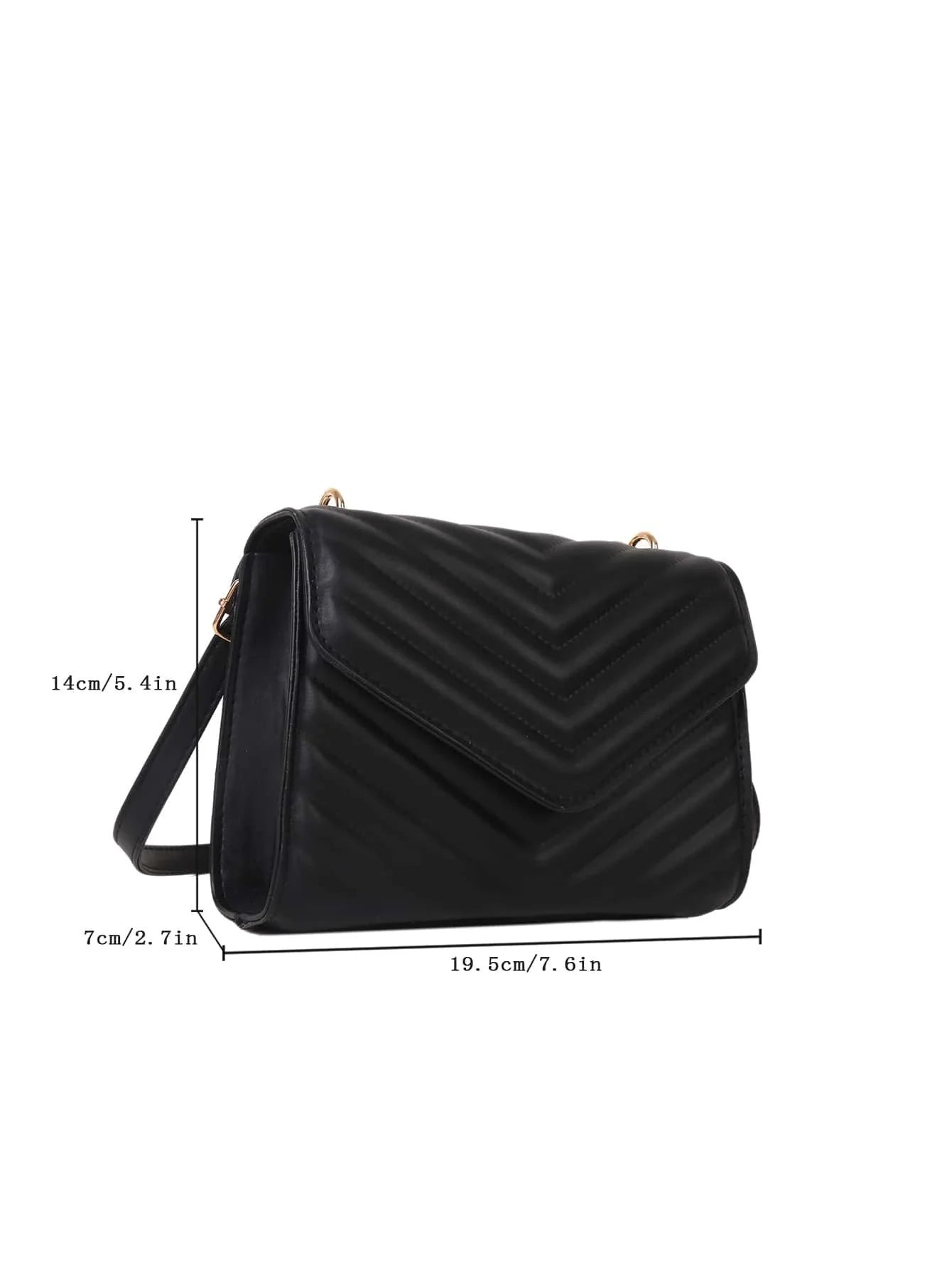 Buy SHEIN Mini Chevron Quilted Flap Square Bag in Pakistan