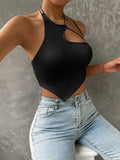 Buy SHEIN ICON Asymmetrical Hem Halter Top in Pakistan