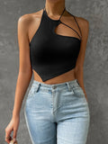 Buy SHEIN ICON Asymmetrical Hem Halter Top in Pakistan